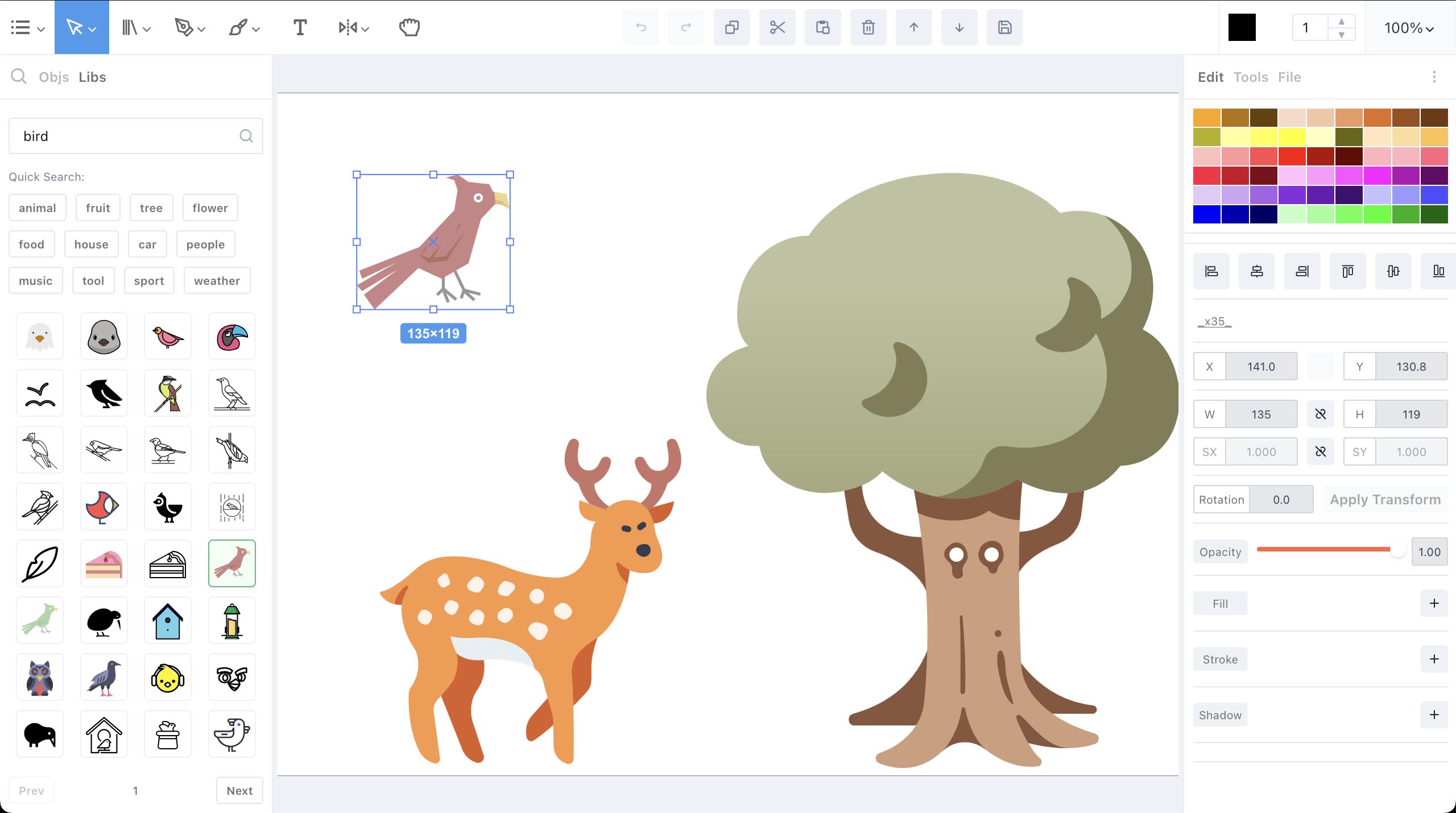 Integrated SVG Icon Repository in SVGIA Editor